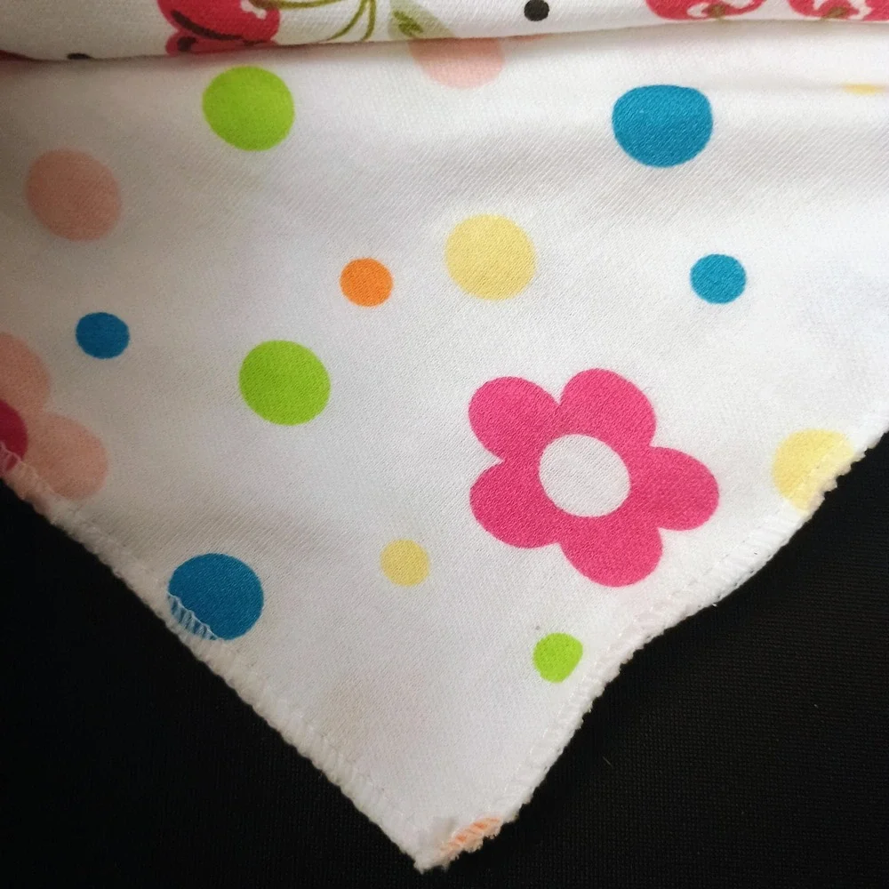 London Bridge Baby Bandana Dribble Bibs Set 2 Cotton Cherry‎ Dots Multicolor